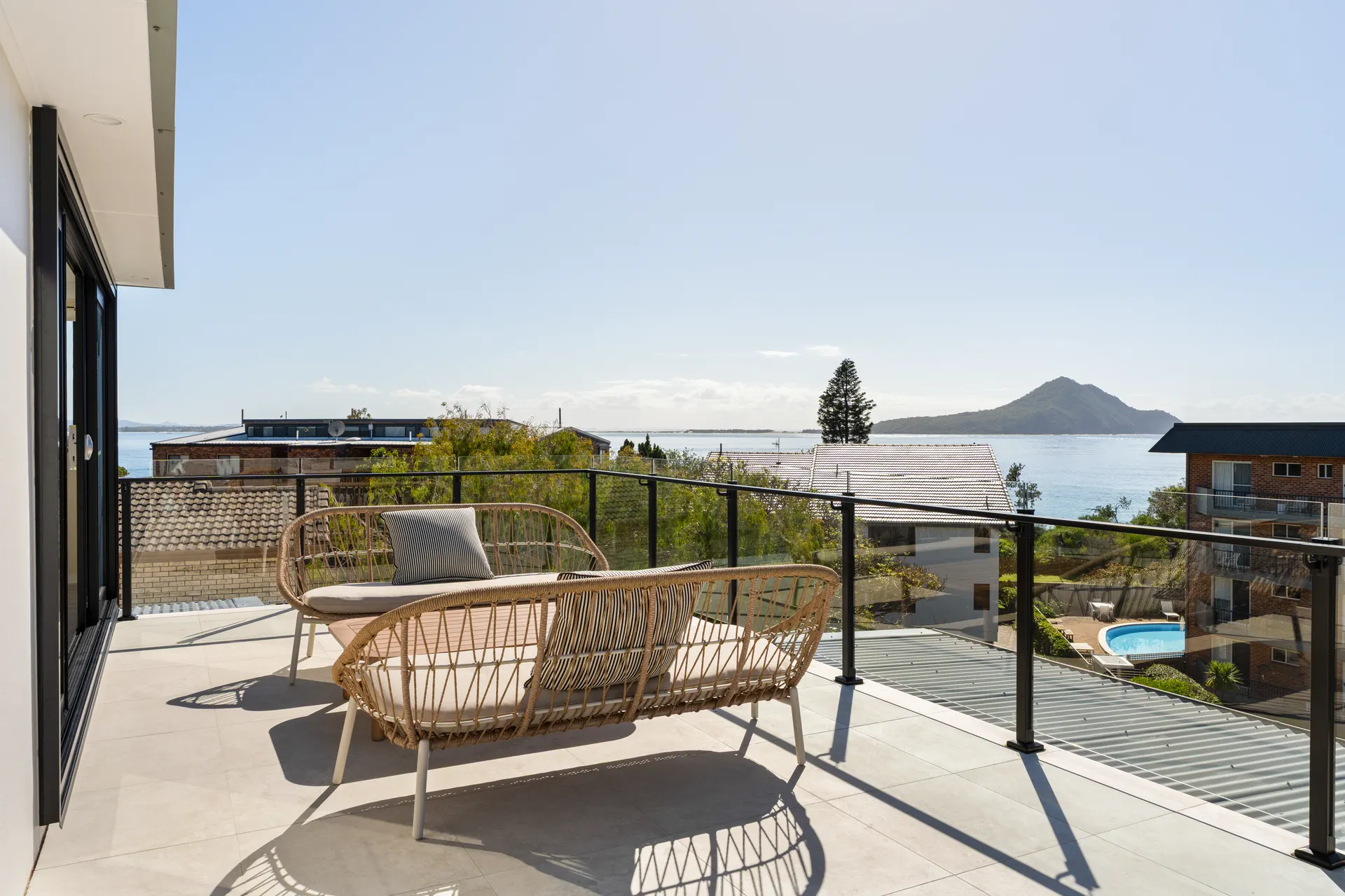 Nelson Bay Penthouse balcony with ocean view
